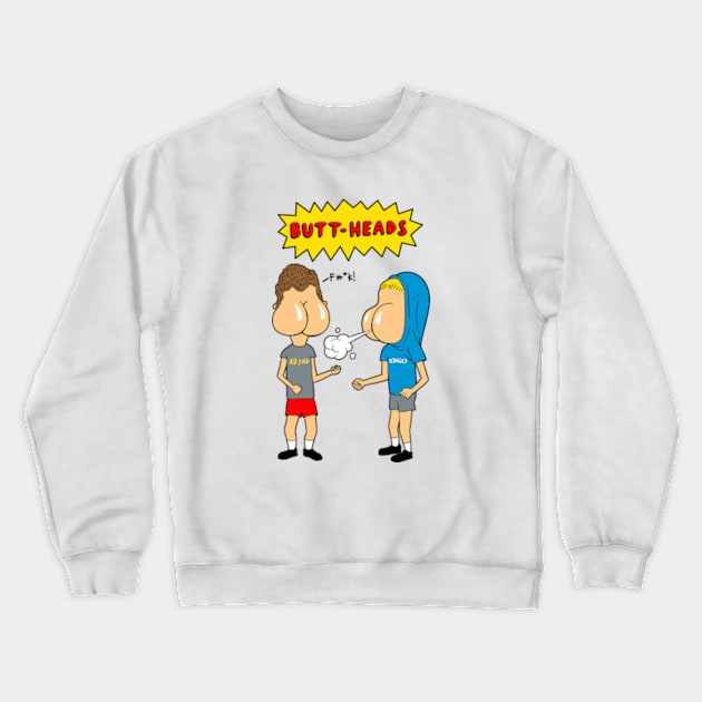 Buttheads Crewneck Sweatshirt by Vincent Trinidad Art